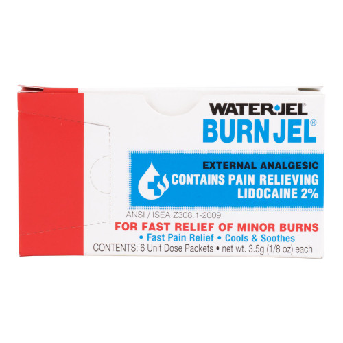 Burn Relief Water Jel Burn Jel Topical Gel 3.5 Gram Individual Packet 100U-6.00.000 Case of 600