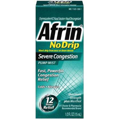 Sinus Relief Afrin® No Drip Severe Congestion 0.05% Strength Nasal Spray 15 mL 11523135001 Pack of 1 11523135001 Afrin® No Drip Severe Congestion 830842_EA