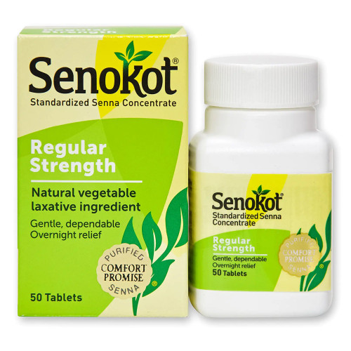 Laxative Senokot Tablet 50 8.6 mg Strength Sennosides Bottle of 1