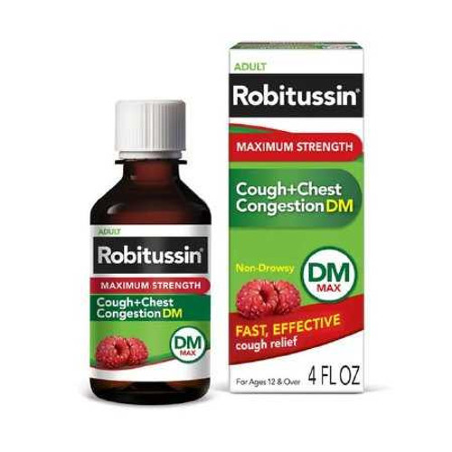 Cold and Cough Relief Robitussin® 200 mg - 10 mg / 5 mL Strength Liquid 4 oz. 00031875712 Pack of 1 00031875712 Robitussin® 1118856_EA