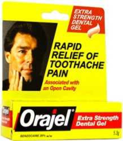 Oral Pain Relief Orajel® 20% Strength Benzocaine Oral Gel 0.45 oz. 10310032945 Pack of 1 10310032945 Orajel® 586119_EA