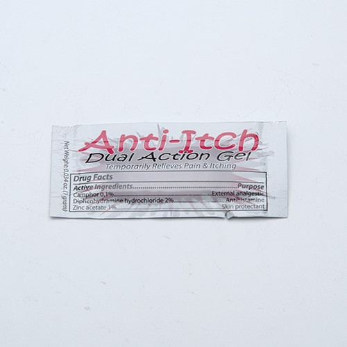 Itch Relief Anti-Itch 2% - 0.1% Strength Gel 6 oz. Individual Packet 26630 Case of 200