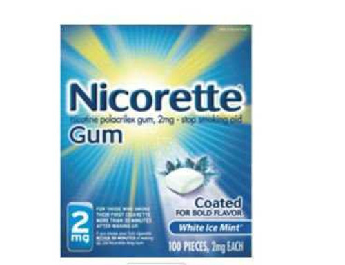 Stop Smoking Aid Nicorette® 2 mg Strength Gum 00135047402 Box of 1 00135047402 Nicorette® 1106214_BX