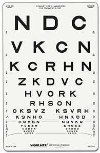 Eye Chart Good-Lite 10 Foot Distance Acuity Test 600711 Pack of 1