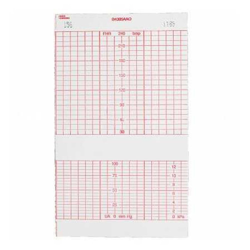 Fetal Diagnostic Monitor Recording Paper Life Trace® Thermal Paper 152 mm x 47 Foot Roll Red Grid B4305AAO Case of 40 B4305AAO Life Trace® 949249_CS