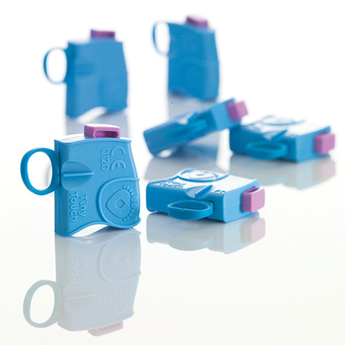 Pediatric Lancet Unistik Tiny Touch 2.5 mm Blade Retractable Push Button Activation Heel AT 1250, Box of 50