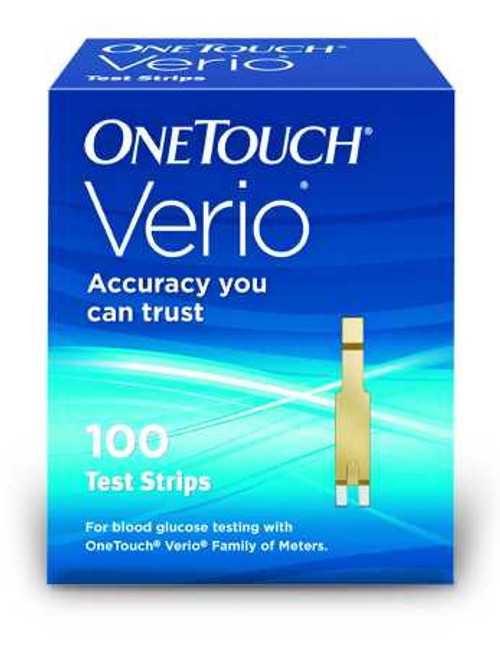 Blood Glucose Test Strips OneTouch® Verio® 100 Strips per Pack 53885027210 Box of 100 53885027210 OneTouch® Verio® 832490_BX