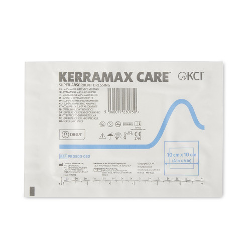 KerraMax Care Super Absorbent Dressing 4 X 4 Inch Square, PRD500-050, Carton of 10