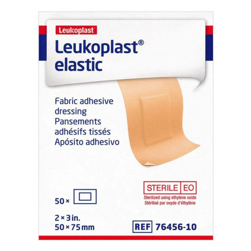 Leukoplast Elastic Adhesive Strip Cross-Elastic Material Tan 2 X 3 Inch Sterile, 7645610, Case of 600
