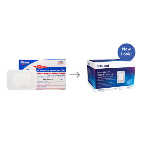 Dukal Island Dressing 2 X 3 Inch Rectangle Sterile, 4070, Case of 400