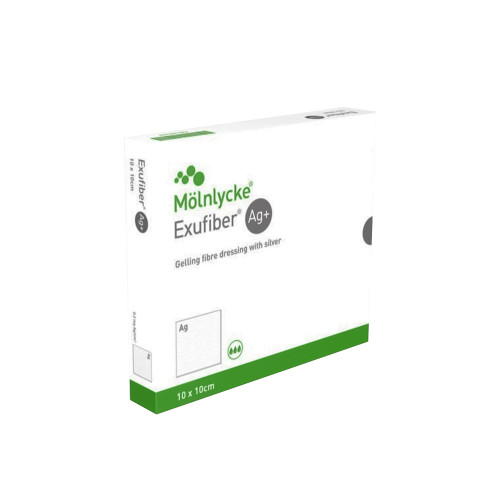 Exufiber Ag+ Silver Gelling Fiber Dressing 6 X 6 Inch Square Sterile, 603423, Pack of 1