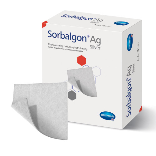 Sorbalgon Ag Silver Alginate Dressing 4 X 4 Inch Square Sterile, 999611, Pack of 1