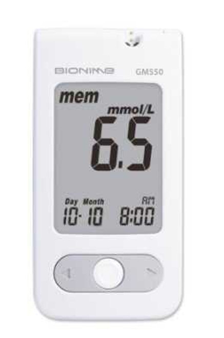 Blood Glucose Meter Kit Bionime 5 Seconds Stores up to 500 Results Requires Coding 99GM555GA1 KIT Pack of 1 99GM555GA1 KIT Bionime 1234523_EA