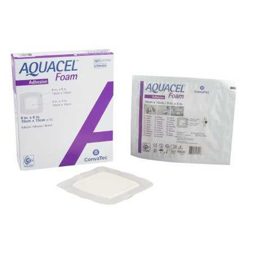 Foam Dressing Aquacel® 6 x 6 Inch With Border Waterproof Film Backing Silicone Adhesive Square Sterile 422350 Box of 10 422350 Aquacel® 1118894_BX Foam Dressing Aquacel® 6 x 6 Inch With Border Waterproof Film Backing Silicone Adhesive Square Sterile 422350 Box of 10 422350 Aquacel® 1118894_BX