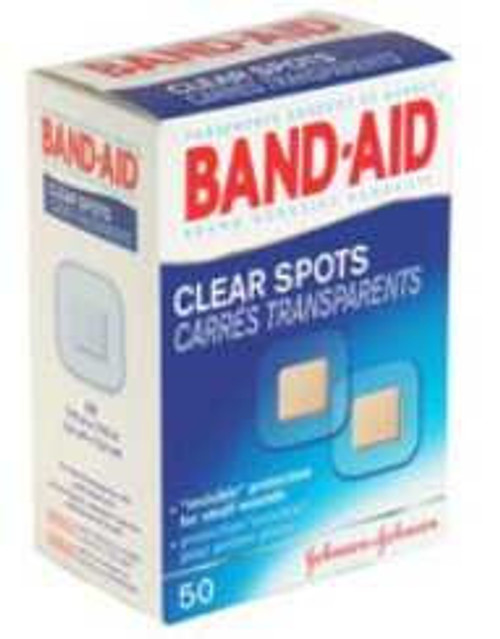 Adhesive Spot Bandage Band-Aid® 7/8 x 7/8 Inch Plastic Round Clear Sterile 38137004708 Box of 1 38137004708 Band-Aid® 545677_BX