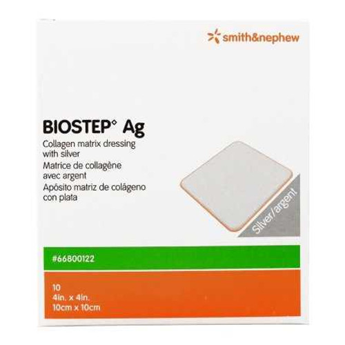 Silver Collagen Dressing Biostep™ Ag 4 x 4 Inch Square Sterile 66800122 Case of 100 66800122 Biostep™ Ag 1117770_CS
