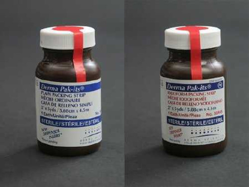 Wound Packing Strip Pak-Its® Iodoform 1/2 Inch x 5 Yard Sterile 59245 Case of 12 59245 Pak-Its® 710878_CS Wound Packing Strip Pak-Its® Iodoform 1/2 Inch x 5 Yard Sterile 59245 Case of 12 59245 Pak-Its® 710878_CS