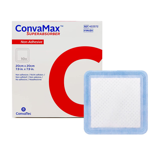 ConvaMax Superabsorber Super Absorbent Dressing 8 X 8 Inch Square, 422572, Pack of 1