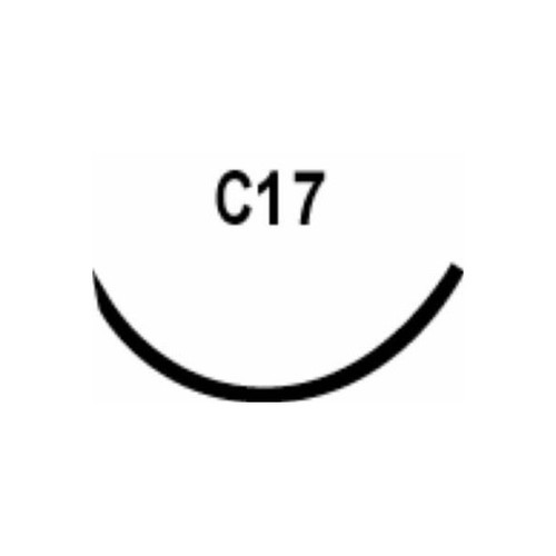 Nonabsorbable Suture with Needle LOOK Nylon C-17 3/8 Circle Reverse Cutting Needle Size 5 - 0 Monofilament 913B Box of 12