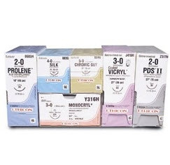 Absorbable Antibacterial Suture with Needle Coated Vicryl Plus Polyglactin 910 with Irgacare MP Antibacterial Suture CT-1 1/2 Circle Taper Point Needle Size 2 - 0 Braided VCP839D Box of 12