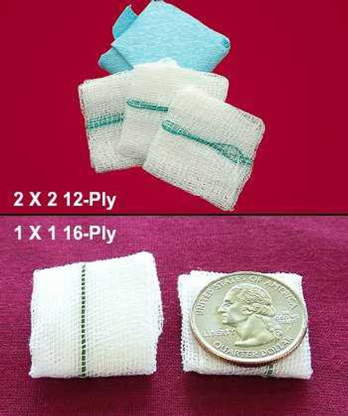 Gauze Sponge Fabco® ORS® 2 x 2 Inch 10 per Pouch Sterile 12-Ply Square 34440210 Case of 500 34440210 Fabco® ORS® 318074_CS