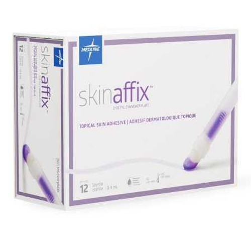 Skin Adhesive Skin Affix™ 0.4 mL High Viscosity Dome Applicator Tip 2-Octyl Cyanoacrylate MSC091040 Box of 12 MSC091040 Skin Affix™ 892842_BX