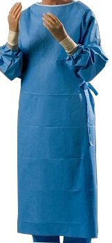 Non-Reinforced Surgical Gown with Towel Astound 2XL, Blue, Sterile, AAMI Level 3, 9575 Case of 18