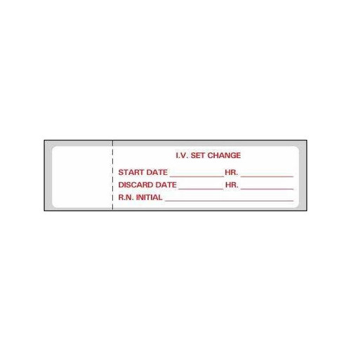 Timemed Pre-Printed Biohazard Label Anesthesia Label White Paper IV Set Change Black Syringe Label 3/4 x 3 in, N-240, Roll of 1