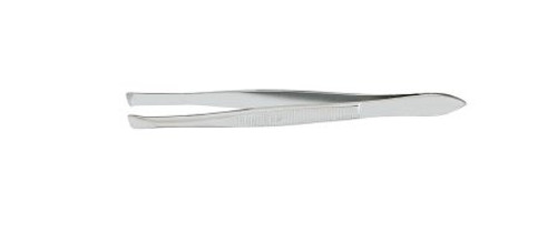 Cilia Forceps McKesson Bergh 3-1/2 Inch Length Office Grade Stainless Steel NonSterile NonLocking Thumb Handle 5 mm Wide Serrated Tips 43-2-155 Pack of 1 43-2-155 McKesson 487472_EA