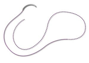 Nonabsorbable Suture with Needle LOOK Nylon C-17 3/8 Circle Reverse Cutting Needle Size 6 - 0 Monofilament 911B Box of 12