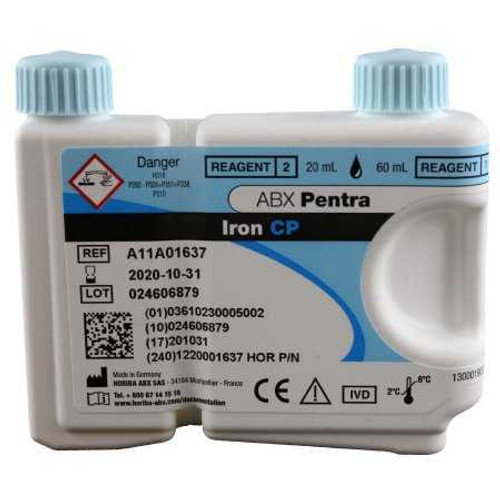 General Chemistry Reagent ABX Pentra™ Iron For ABX Pentra 400 Clinical Chemistry Analyzer 327 Tests 1220001637 Pack of 1 1220001637 ABX Pentra™ 721496_EA