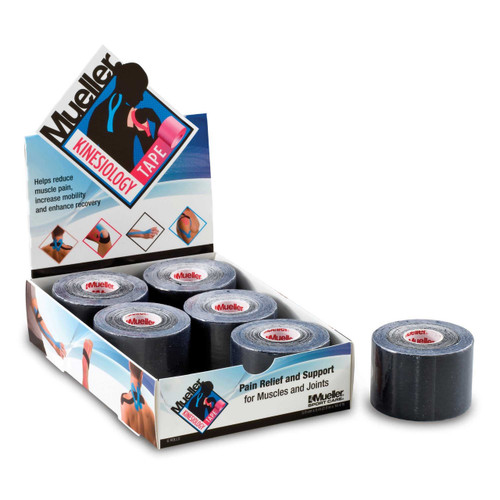 Kinesiology Tape Mueller® Black 2 Inch x 5 Yard Cotton NonSterile 28147 Pack of 1 28147 Mueller® 806784_EA