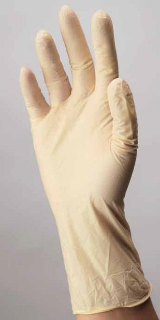 ESTEEM Exam Glove Medium NonSterile Stretch Vinyl Standard Cuff Length Smooth Cream Not Rated, 8882DOTP, Case of 1500