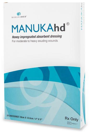 MANUKAhd Honey Impregnated Wound Dressing Square 2 X 2 Inch Sterile, MM0013, Box of 10