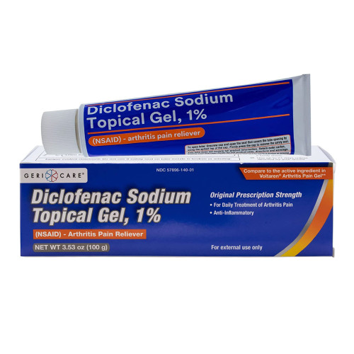 Geri-Care Topical Pain Relief 1% Strength Diclofenac Sodium Topical Gel 100 Gram, S140-01-GCP, Pack of 1