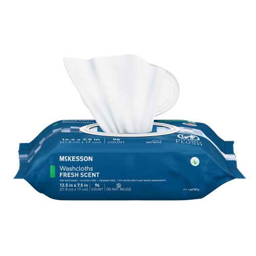 McKesson Personal Cleansing Wipe Soft Pack Scented 96 Count, WPW96, Pack of 96