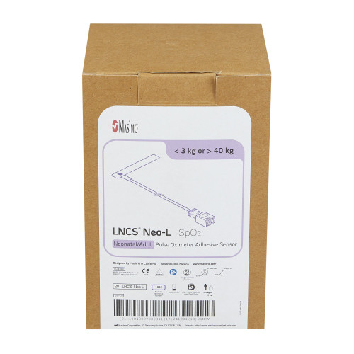 Lncs SpO2 Sensor Finger Infant Single Patient Use 3 Foot Cord, 1862, Box of 20