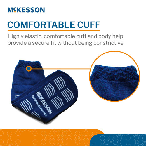 McKesson Slipper Socks Unisex Adult Bariatric / X-Wide Single Tread Single Patient Use Royal Blue, 16-BXW-1099, Pair of 1