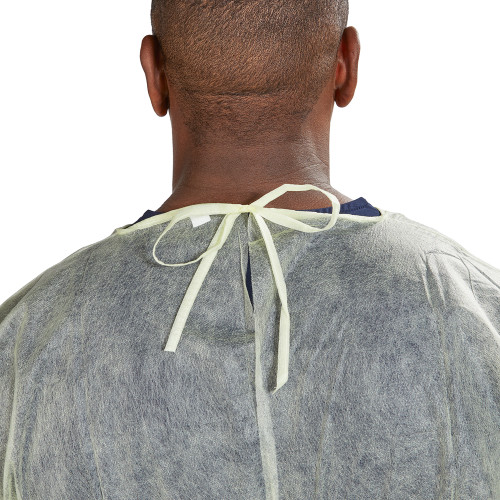 McKesson Protective Procedure Gown One Size Fits Most Yellow NonSterile Not Rated Disposable, 16-NFENWTCY8-OSFM, Bag of 10