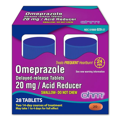 Omeprazole 20 mg Tablet 28 Tablets, 51660002927, Bottle of 1