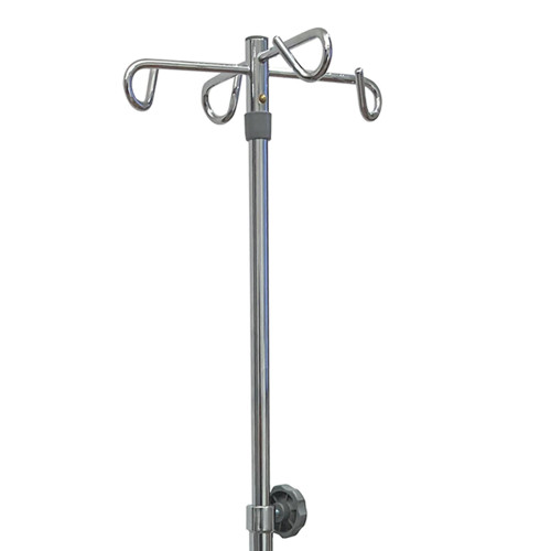 McKesson IV Stand Floor Stand 4 Hooks 5 Legs with Casters, 16-11360, Pack of 1