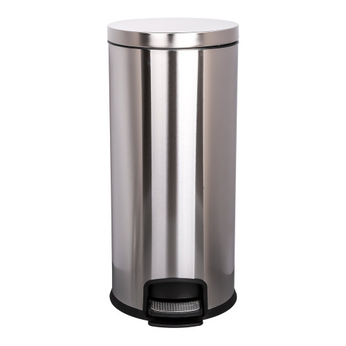 McKesson Trash Can 32 Quart / 8 gal. Silver Metal Round, 16-45269, Case of 1