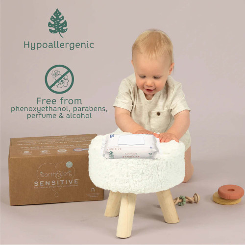 Earth & Eden Sensitive Baby Wipe Soft Pack Unscented 72 Count, 10010218, Case of 864