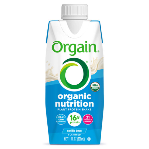 Orgain Organic Nutrition Shake Oral Supplement Sweet Vanilla Bean Flavor Liquid 11 oz. Carton, 00851770003292, Case of 12