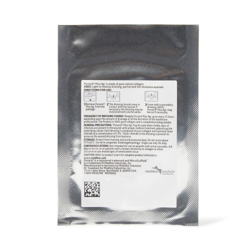 Puracol Plus AG+ Silver Collagen Dressing 2 X 2 Inch Square Sterile, MSC8722EP, Case of 50