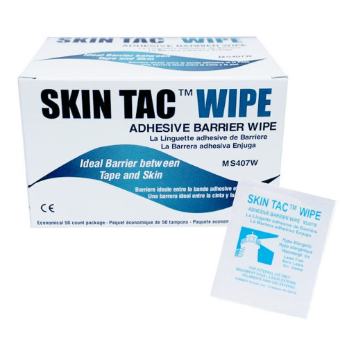 Skin Tac Skin Barrier Wipe Isopropyl Alcohol Individual Packet NonSterile, MS407-W, Case of 1000