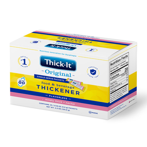 Thick-It Original Food and Beverage Thickener 5 Gram Individual Packet Unflavored Powder IDDSI Level 2 Mildly Thick, J589-LE800, Case of 200