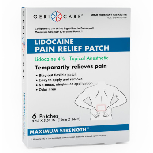 Geri-Care Topical Pain Relief 4% Strength Lidocaine Patch, 161-06-GCP, Case of 144
