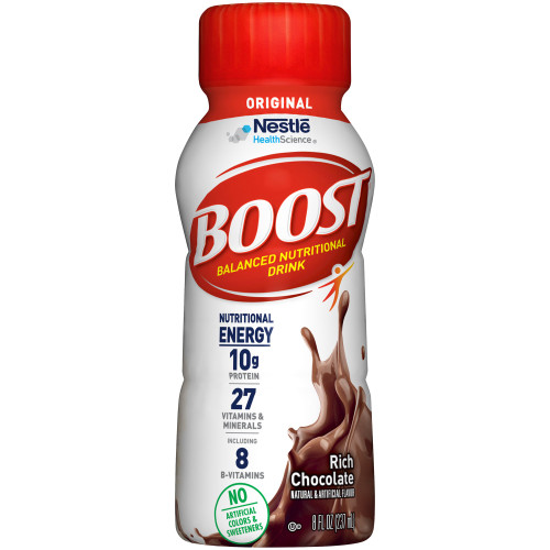 Boost Original Oral Supplement Rich Chocolate Flavor Liquid 8 oz. Bottle, 00041679675366, Pack of 6
