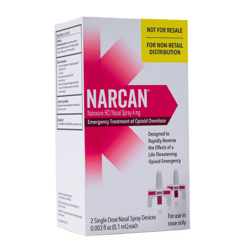 Narcan Naloxone HCl 4 mg Spray 0.1 mL, 69547062702, Case of 24